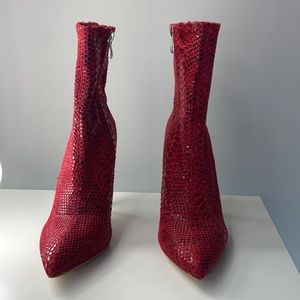 Fashion Nova Snake Skin Heel Boots